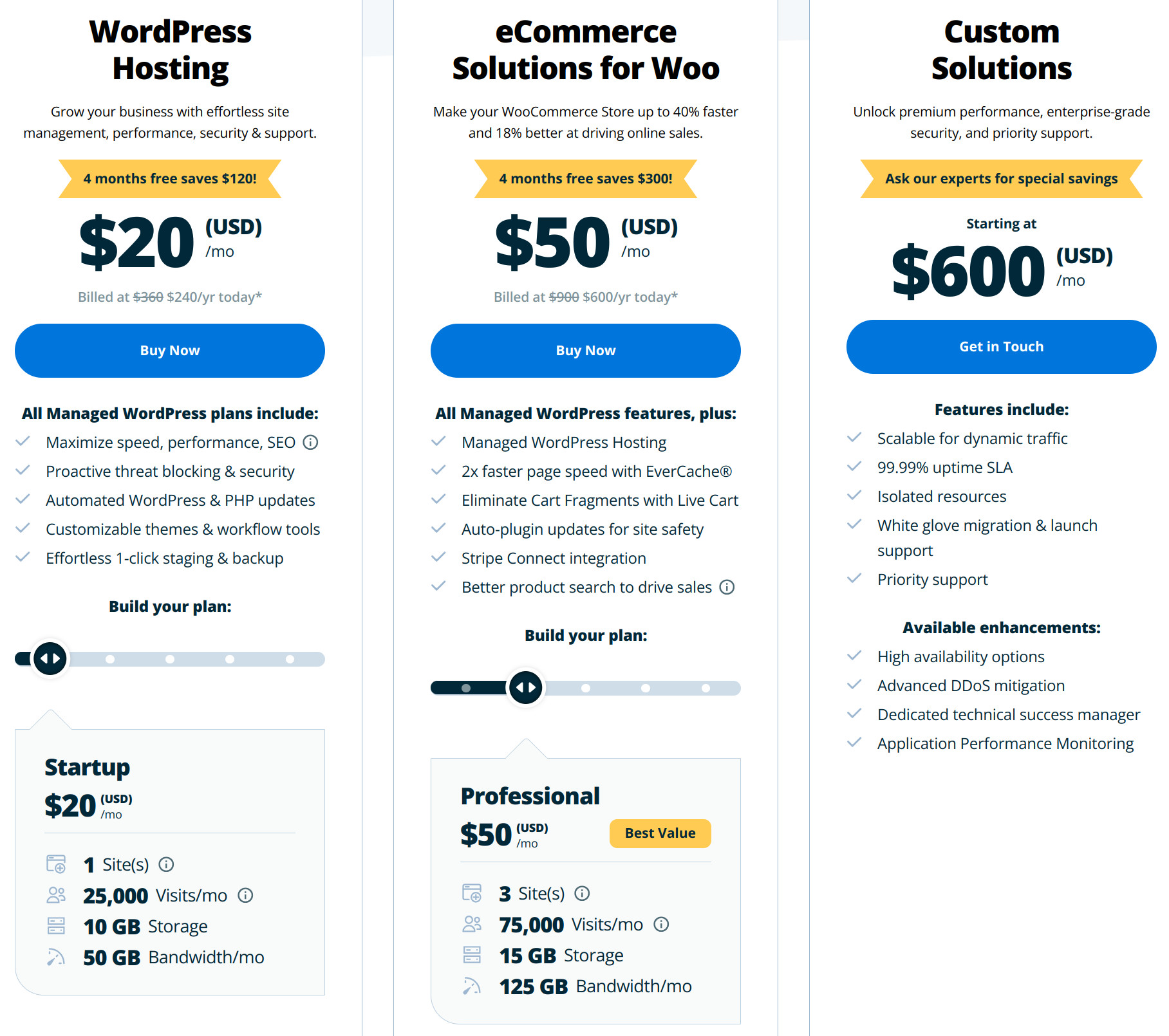 Preise für das Managed WordPress-Hosting von WP Engine